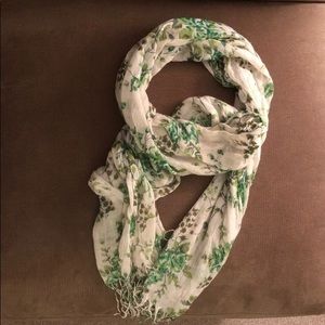 Green Floral Scarf